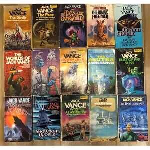 Lot 15 Vintage JACK VANCE Paperback Books Retro PB Readers Sci Fi Scifi